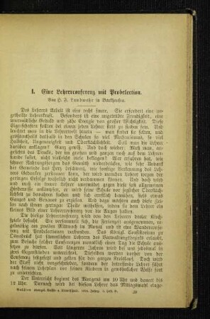 ¬Eine¬ Lehrerconferenz mit Probelection