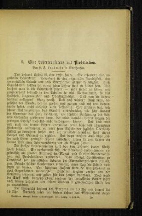 ¬Eine¬ Lehrerconferenz mit Probelection
