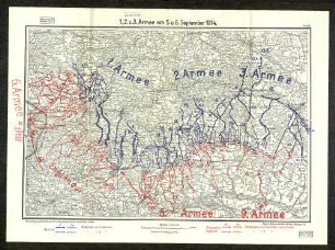 Karte 2. 1., 2. u. 3. Armee am 5. u. 6. September 1914.