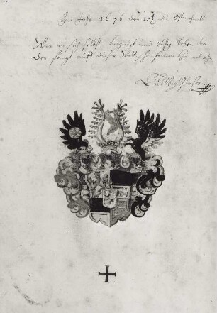 "Wapen-Buch derer unter ... (Herzog August zu Sachsen) als erwehltem Ober-Haupte des Palmen-Ordens eingenommenen Fruchtbringenden Gesellschaffter ..."