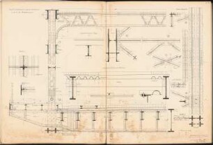 Umbau der Bahnhofsanlagen in A Schinkelwettbewerb 1907: Staatsstraßenüberführung. Details 1: 10, 1:5