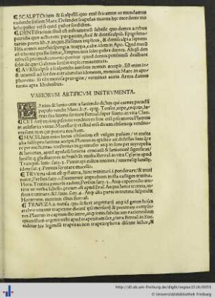 Variorum Artificum Instrumenta.