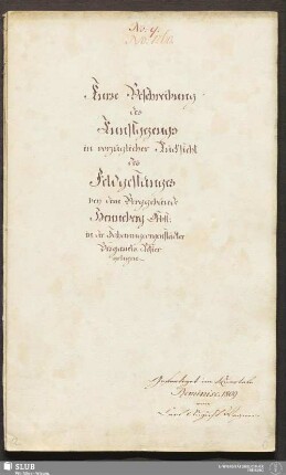 Kurze Beschreibung des Kunstgezeugs in vorzüglicher Rücksicht des Feldgestänges bey dem Berggebäude Henneberg Erbst: in der Johanngeorgenstädter Bergamts-Refier gelegen - 17.7160 4.
