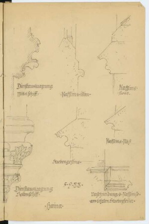 Zisterzienserkloster, Haina: Details (aus: Skizzen- und Fotoalbum 2)