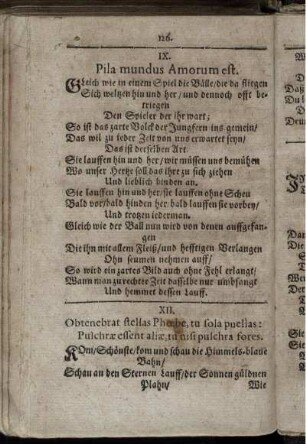 IX. [i.e. XI.] Pila mundus amorum est