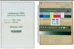 Entnazifizierung Otto Glaesser , geb. 01.10.1900 (Zahnarzt)