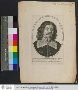 Ioan. Iacob. Wolff A Todenwartt. Celsiss. Princ. et Dni D. Georgii Landgravij Hassia-Darmstad: ut et laudatiss: Reipub: Ratisponensis Consil. et ad Tract. Pac. General. Legatus / P. Aubry excud