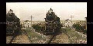 Eisenbahn am Bahnhof von Voss