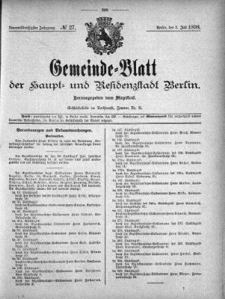 1898,27: No. 27, 3. Juli 1898