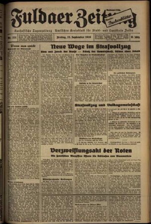 Ausgabe vom Freitag, den 25. September 1936.