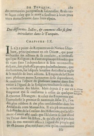 Chapitre IX. Des differentes Sectes, & comment elles se sont introduites dans le Tunquin
