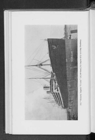 The "Kaiserin Auguste Victoria" (25,000 tons), the largest ship entering Hamburg.