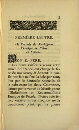 Lettres envoiées de la Nouvelle France au R. P. Jacques Renault ...