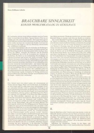 Brauchbare Sinnlichkeit