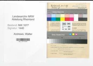 Entnazifizierung Walter Andrews , geb. 28.03.1922 (Polizist)