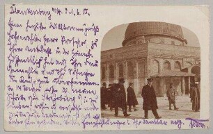 [Jerusalem, Felsendom, Dalman mit Stipendiaten, Postkartenmotiv]