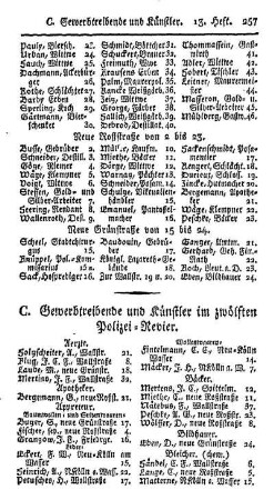 C. Gewerbetreibende und Künstler