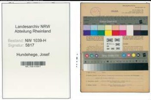Entnazifizierung Josef Hundehege , geb. 15.07.1901 (Polizist)