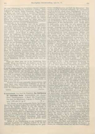 453-456 [Rezension] Kropatscheck, Friedrich, Das Schrfitprinzip der lutherischen Kirche. Geschichtliche und dogamtische Untersuchungen. 1. Band: Die Vorgeschichte. Das Erbe des Mittelalters