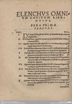 ELENCHUS OMNIUM CAPITUM LIBIR HUIUS.