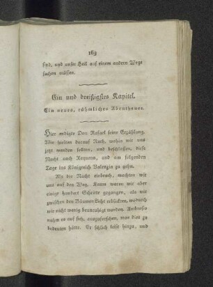 Ein und dreißigstes Kapitel. Ein neues, rühmliches Abentheuer.