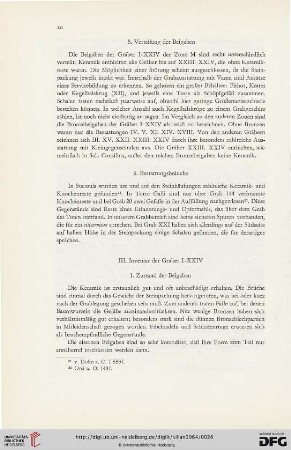 III. Inventar der Gräber I-XXIV