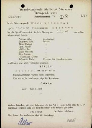 Weckerle, Wilhelm