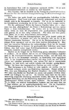 185-190, V. Zeitschriftenschau