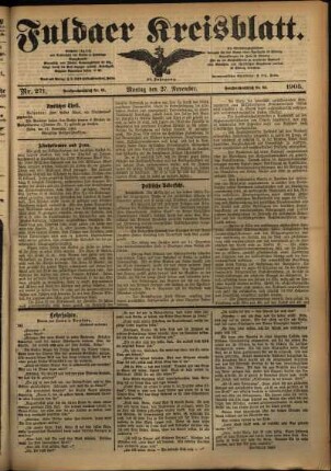 Ausgabe vom Montag, den 27. November 1905.