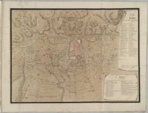 Plan de Turin avec les Attaque de Franc l' ane 1706