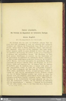 Erster Abschnitt. Die Erdrinde als Gegenstand der technischen Geologie