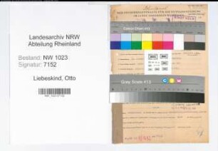 Entnazifizierung Otto Liebeskind , geb. 11.01.1901 (Schulrat)