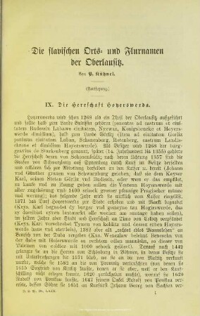 Die Orts- und Flurnamen der Oberlausitz : (Fortsetzung)