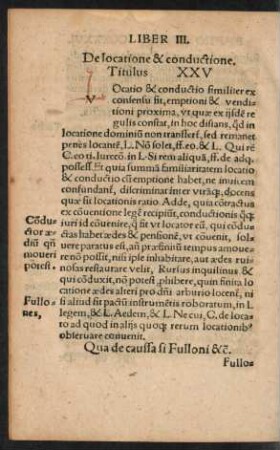 De locatione & conductione. Titulus XXV