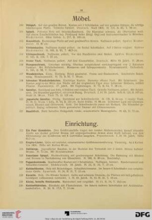 Möbel (Nr. 310-321)