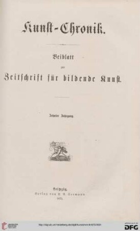 10: Kunstchronik: Wochenschrift für Kunst und Kunstgewerbe