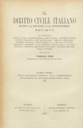 54: Il diritto civile italiano secondo la dottrina e la giurisprudenza
