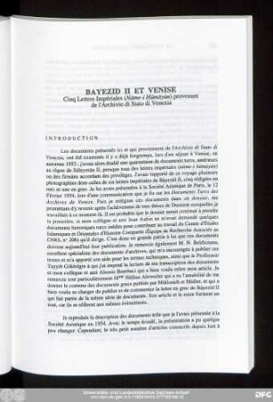 Bayezid II Et Venise