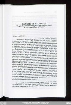 Bayezid II Et Venise