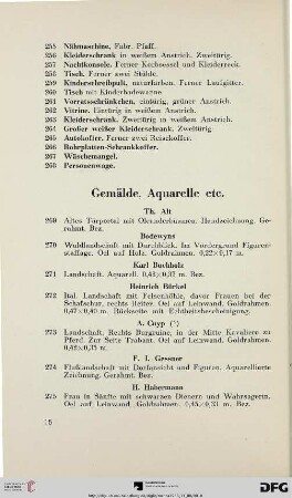 Gemälde, Aquarelle etc. (Nr. 269-203)