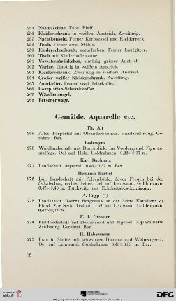 Gemälde, Aquarelle etc. (Nr. 269-203)