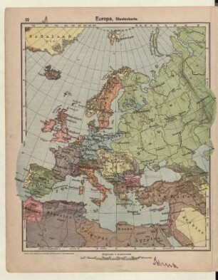 Europa, Staatenkarte
