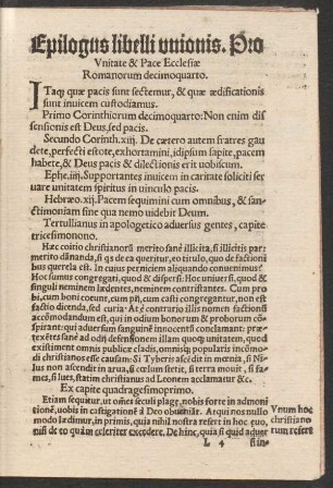 Epilogus libelli unionis.