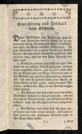 2r-2v, Einrichtung und Innhalt dieses Büchleins.