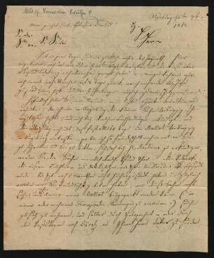 Brief an Unbekannt : 06.09.1818