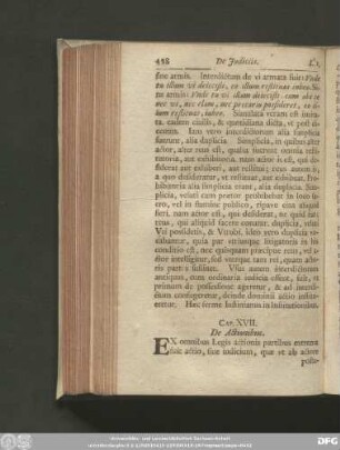 Cap. XVII. De Actionibus.