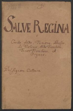 Salve regina; V (4), orch, org; c-Moll