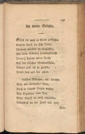 An meine Geliebte