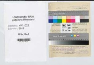 Entnazifizierung Karl Hille , geb. 06.02.1895 (Architekt)