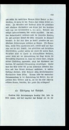 13. Würdigung des Gedichts.